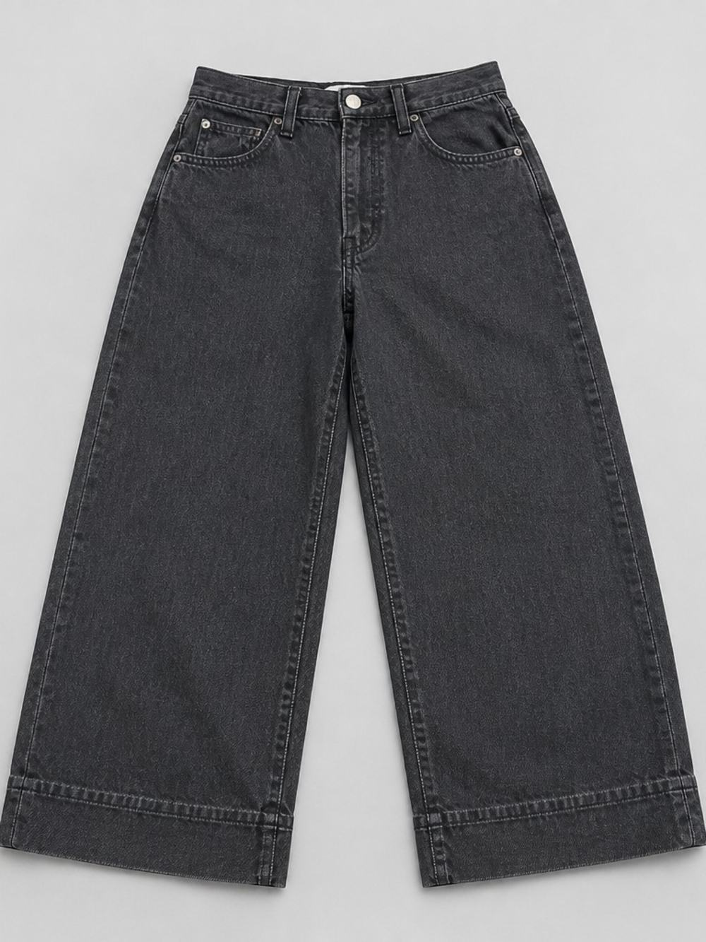 Levi's Cinch Baggy High Rise Wide Leg Jeans in Washed Black